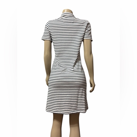 NWT Southern Tide Sz XS Demi Navy White Stripe Short Sleeve Polo Dress Cotton - Picture 6 of 11